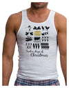 12 Days of Christmas Text Color Mens Ribbed Tank Top-Mens Ribbed Tank Top-TooLoud-White-Small-Davson Sales