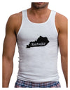Kentucky - United States Shape Mens Ribbed Tank Top by TooLoud-Mens Ribbed Tank Top-TooLoud-White-Small-Davson Sales