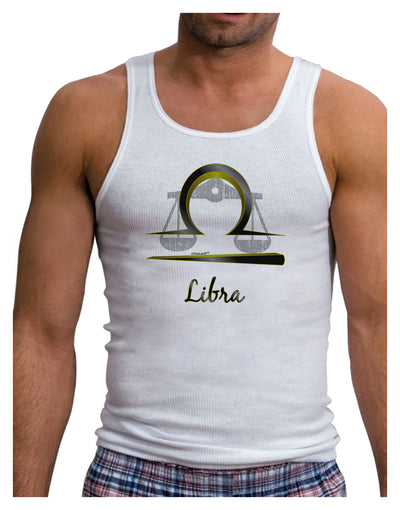 Libra Symbol Mens Ribbed Tank Top-Mens Ribbed Tank Top-TooLoud-White-Small-Davson Sales