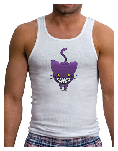 Evil Kitty Mens Ribbed Tank Top-Mens Ribbed Tank Top-TooLoud-White-Small-Davson Sales