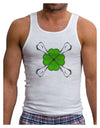 Clover and Crossbones Mens Ribbed Tank Top by TooLoud-Mens Ribbed Tank Top-TooLoud-White-Small-Davson Sales