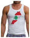 Lebanon Flag Silhouette Mens Ribbed Tank Top-Mens Ribbed Tank Top-TooLoud-White-Small-Davson Sales