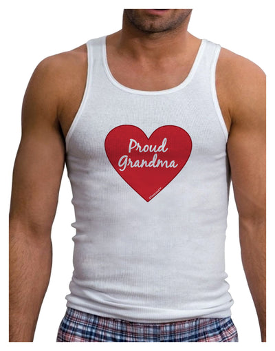 Proud Grandma Heart Mens Ribbed Tank Top-Mens Ribbed Tank Top-TooLoud-White-Small-Davson Sales