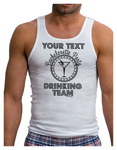 Personalized -Name- Bachelorette Party Drinking Team Mens Ribbed Tank Top-Mens Ribbed Tank Top-TooLoud-White-Small-Davson Sales