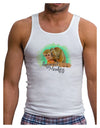 Squirrel Monkey Watercolor Text Mens Ribbed Tank Top-Mens Ribbed Tank Top-TooLoud-White-Small-Davson Sales