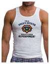 Police Officer - Superpower Mens Ribbed Tank Top-Mens Ribbed Tank Top-TooLoud-White-Small-Davson Sales