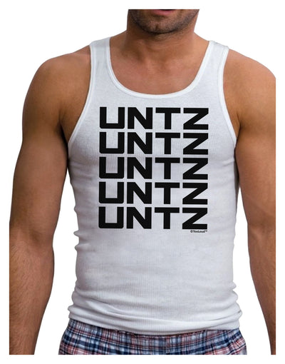 Untz Untz Untz Untz Untz EDM Design Mens Ribbed Tank Top-Mens Ribbed Tank Top-TooLoud-White-Small-Davson Sales