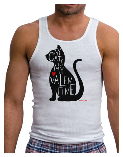 My Cat Is My Valentine Mens Ribbed Tank Top by TooLoud-Mens Ribbed Tank Top-TooLoud-White-Small-Davson Sales