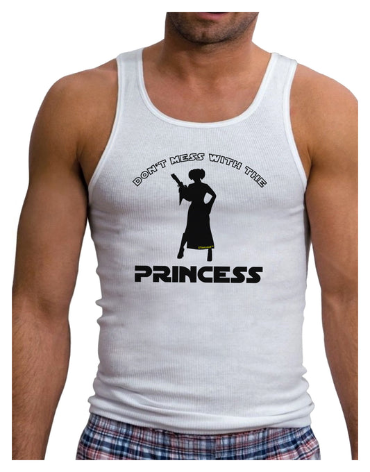 Don't Mess With The Princess Mens Ribbed Tank Top-Mens Ribbed Tank Top-TooLoud-White-Small-Davson Sales