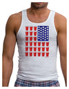 Beer Pong Flag Mens Ribbed Tank Top-Mens Ribbed Tank Top-TooLoud-White-Small-Davson Sales