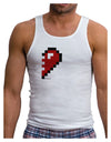 Couples Pixel Heart Design - Right Mens Ribbed Tank Top by TooLoud-Mens Ribbed Tank Top-TooLoud-White-Small-Davson Sales