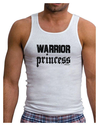 Warrior Princess Script Mens Ribbed Tank Top-Mens Ribbed Tank Top-TooLoud-White-Small-Davson Sales