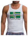 Portland Oregon Flag Text Mens Ribbed Tank Top-Mens Ribbed Tank Top-TooLoud-White-Small-Davson Sales