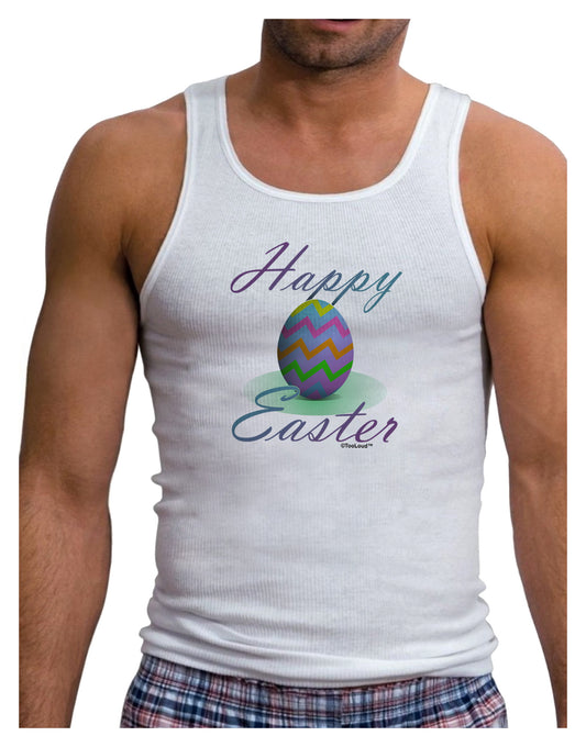 One Happy Easter Egg Mens Ribbed Tank Top-Mens Ribbed Tank Top-TooLoud-White-Small-Davson Sales