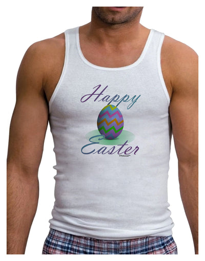 One Happy Easter Egg Mens Ribbed Tank Top-Mens Ribbed Tank Top-TooLoud-White-Small-Davson Sales