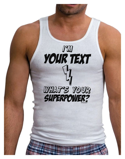 Personalized I'm -Customizable- What's Your Superpower Mens Ribbed Tank Top-Mens Ribbed Tank Top-TooLoud-White-Small-Davson Sales