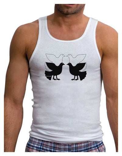 Four Calling Birds Mens Ribbed Tank Top-Mens Ribbed Tank Top-TooLoud-White-Small-Davson Sales