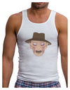 Scary Face With a Hat - Halloween Mens Ribbed Tank Top-Mens Ribbed Tank Top-TooLoud-White-Small-Davson Sales