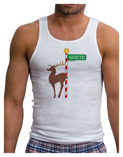 Rudolf Ratchet Reindeer Color Mens Ribbed Tank Top-Mens Ribbed Tank Top-TooLoud-White-Small-Davson Sales