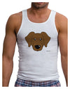 Cute Chocolate Labrador Retriever Dog Mens Ribbed Tank Top by TooLoud