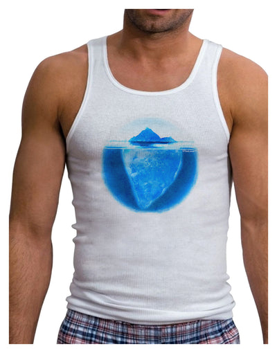 Iceberg Watercolor Mens Ribbed Tank Top-Mens Ribbed Tank Top-TooLoud-White-Small-Davson Sales