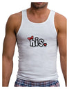 Matching His and Hers Design - His - Red Bow Mens Ribbed Tank Top by TooLoud-Mens Ribbed Tank Top-TooLoud-White-Small-Davson Sales