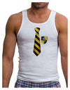 TooLoud Wizard Tie Yellow and Black Mens Ribbed Tank Top-Mens Ribbed Tank Top-TooLoud-White-Small-Davson Sales