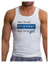 TooLoud Yes I am a Engineer Girl Mens Ribbed Tank Top-Mens Ribbed Tank Top-TooLoud-White-Small-Davson Sales