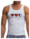 Couples Pixel Heart Life Bar - Left Mens Ribbed Tank Top by TooLoud-Mens Ribbed Tank Top-TooLoud-White-Small-Davson Sales