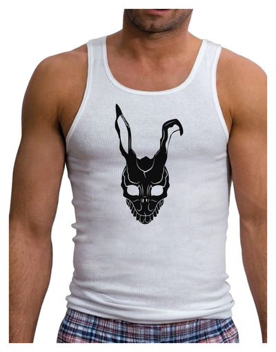 Scary Bunny Face Black Mens Ribbed Tank Top-Mens Ribbed Tank Top-TooLoud-White-Small-Davson Sales