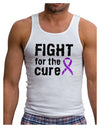 Fight for the Cure - Purple Ribbon Crohn’s Disease Mens Ribbed Tank Top-Mens Ribbed Tank Top-TooLoud-White-Small-Davson Sales