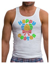Happy Easter Easter Eggs Mens Ribbed Tank Top by TooLoud-Mens Ribbed Tank Top-TooLoud-White-Small-Davson Sales