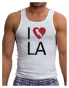 I Heart Los Angeles Mens Ribbed Tank Top-Mens Ribbed Tank Top-TooLoud-White-Small-Davson Sales