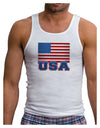 USA Flag Mens Ribbed Tank Top by TooLoud