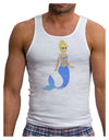 Mermaid Design - Blue Mens Ribbed Tank Top-Mens Ribbed Tank Top-TooLoud-White-Small-Davson Sales