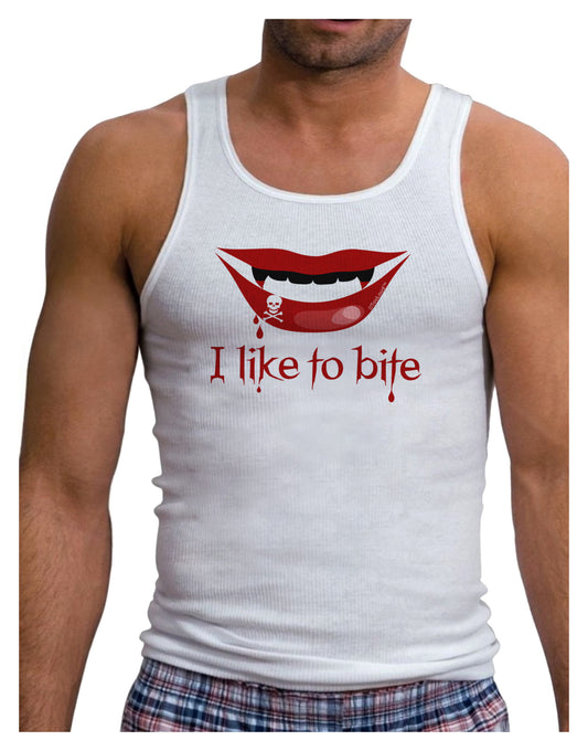 Like to Bite Mens Ribbed Tank Top-Mens Ribbed Tank Top-TooLoud-White-Small-Davson Sales