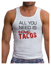 All You Need Is Tacos Mens Ribbed Tank Top-Mens Ribbed Tank Top-TooLoud-White-Small-Davson Sales
