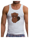 Cute Beaver Mens Ribbed Tank Top-Mens Ribbed Tank Top-TooLoud-White-Small-Davson Sales