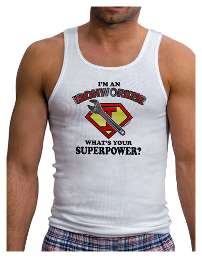 Ironworker - Superpower Mens Ribbed Tank Top-Mens Ribbed Tank Top-TooLoud-White-Small-Davson Sales