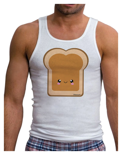 Cute Matching Design - PB and J - Peanut Butter Mens Ribbed Tank Top by TooLoud-Mens Ribbed Tank Top-TooLoud-White-Small-Davson Sales