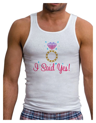 I Said Yes - Diamond Ring - Color Mens Ribbed Tank Top-Mens Ribbed Tank Top-TooLoud-White-Small-Davson Sales