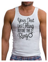 Personalized Bachelorette Party - Last Fling Before the Ring Mens Ribbed Tank Top-Mens Ribbed Tank Top-TooLoud-White-Small-Davson Sales