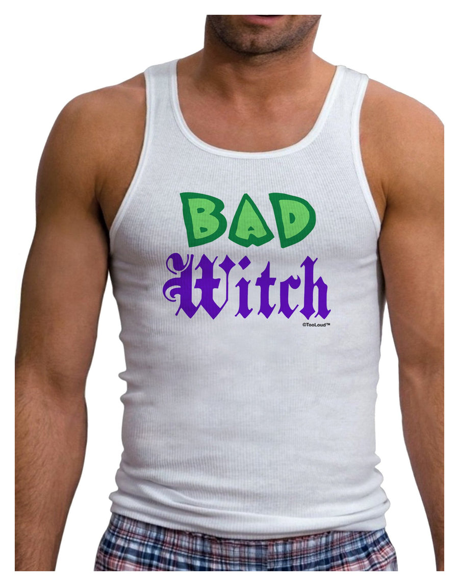 Bad Witch Color Green Mens Ribbed Tank Top-Mens Ribbed Tank Top-TooLoud-White-XX-Large-Davson Sales