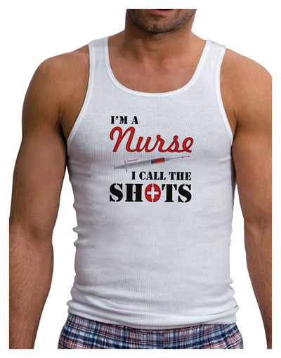 Nurse - Call The Shots Mens Ribbed Tank Top-Mens Ribbed Tank Top-TooLoud-White-Small-Davson Sales