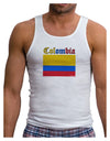 Colombia Flag Mens Ribbed Tank Top-Mens Ribbed Tank Top-TooLoud-White-Small-Davson Sales