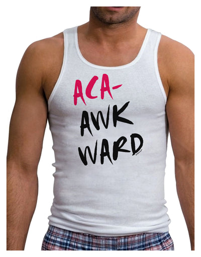 Aca-Awkward Mens Ribbed Tank Top-Mens Ribbed Tank Top-TooLoud-White-Small-Davson Sales