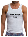 Custom Personalized Image and Text Mens Ribbed Tank Top