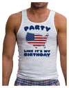 Party Like It's My Birthday - 4th of July Mens Ribbed Tank Top-Mens Ribbed Tank Top-TooLoud-White-Small-Davson Sales