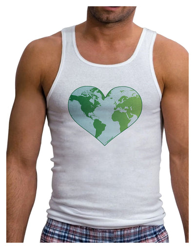 World Globe Heart Mens Ribbed Tank Top-Mens Ribbed Tank Top-TooLoud-White-Small-Davson Sales