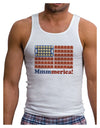 American Breakfast Flag - Bacon and Eggs - Mmmmerica Mens Ribbed Tank Top-Mens Ribbed Tank Top-TooLoud-White-Small-Davson Sales